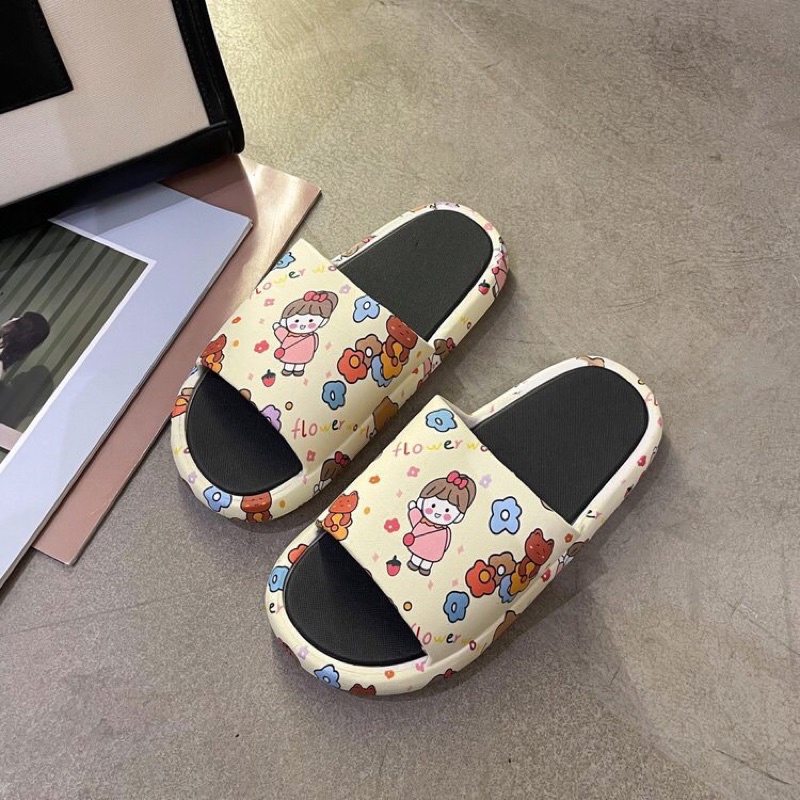 Dép quai ngang nữ xinh thời trang Hàn Quốc 2022 hình Búp Bê siêu dễ thương cute đáng yêu FORM NHỎ TĂNG 1 SIZE