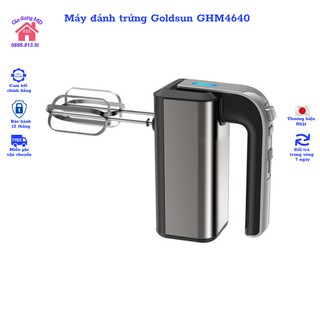 Máy đánh trứng, máy trộn bột Goldsun GHM4640, dùng để làm các loại bánh, hàng chính hãng, bảo hành 12 tháng