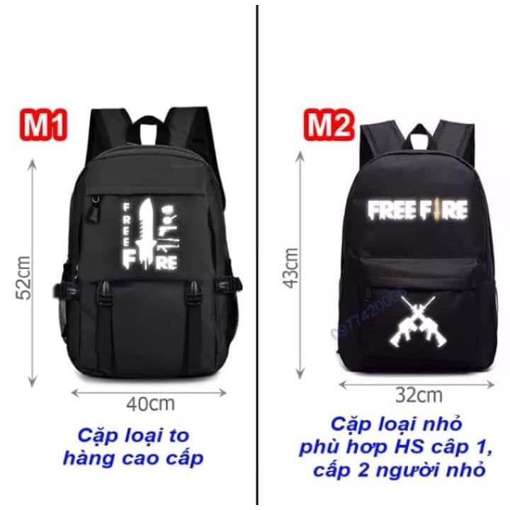 Balo Garena , cặp Free fire in theo yêu cầu cho các game thủ