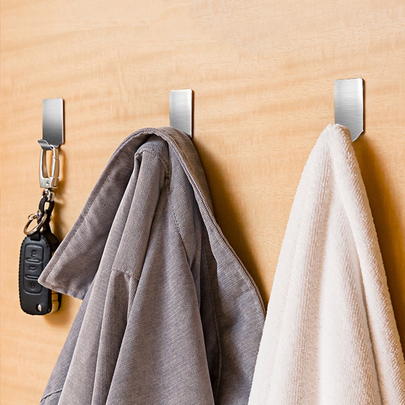Móc Dán Inox Treo Dụng Cụ Dán Tường Siêu Dính