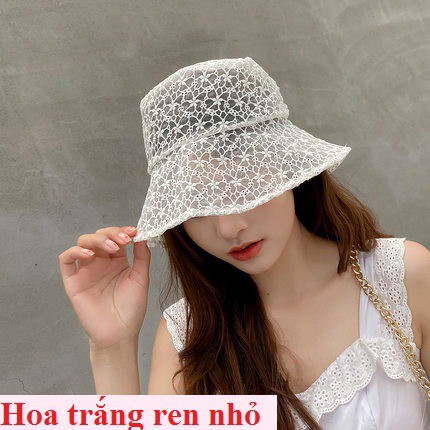 (SIÊU XINH) Mũ ren hoa chụp ảnh, đi biển, du lịch, sống ảo siêu xinh