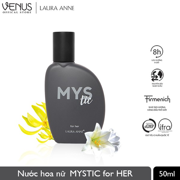 Bộ Đôi Nước Hoa và Sữa Tắm Nước Hoa Laura Anne Mystic for Her (50ml+400ml)