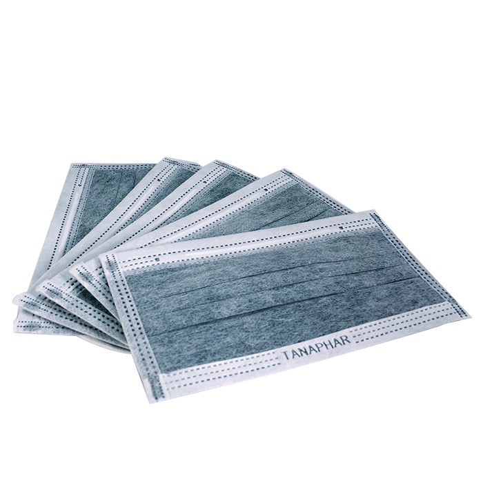 Khẩu trang y tế 4 lớp màu xám Tanaphar ( Hộp 20 chiếc ) - Chính hãng