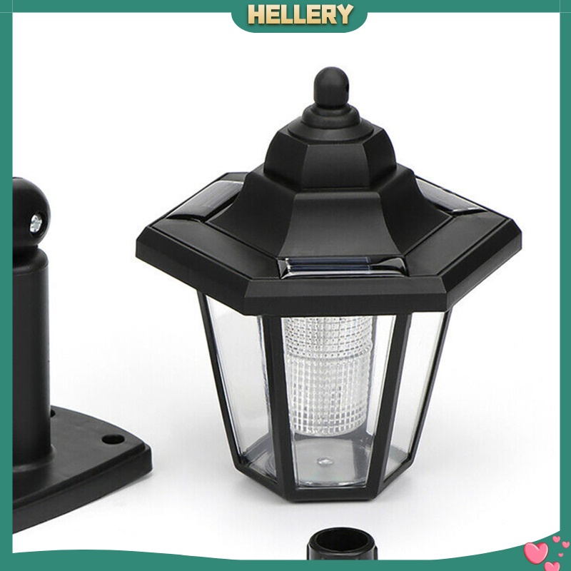 [HELLERY] 2pcs Retro Solar Hex Wall Lights Auto ON/Off Garden Porch Wall-mounted Lamp