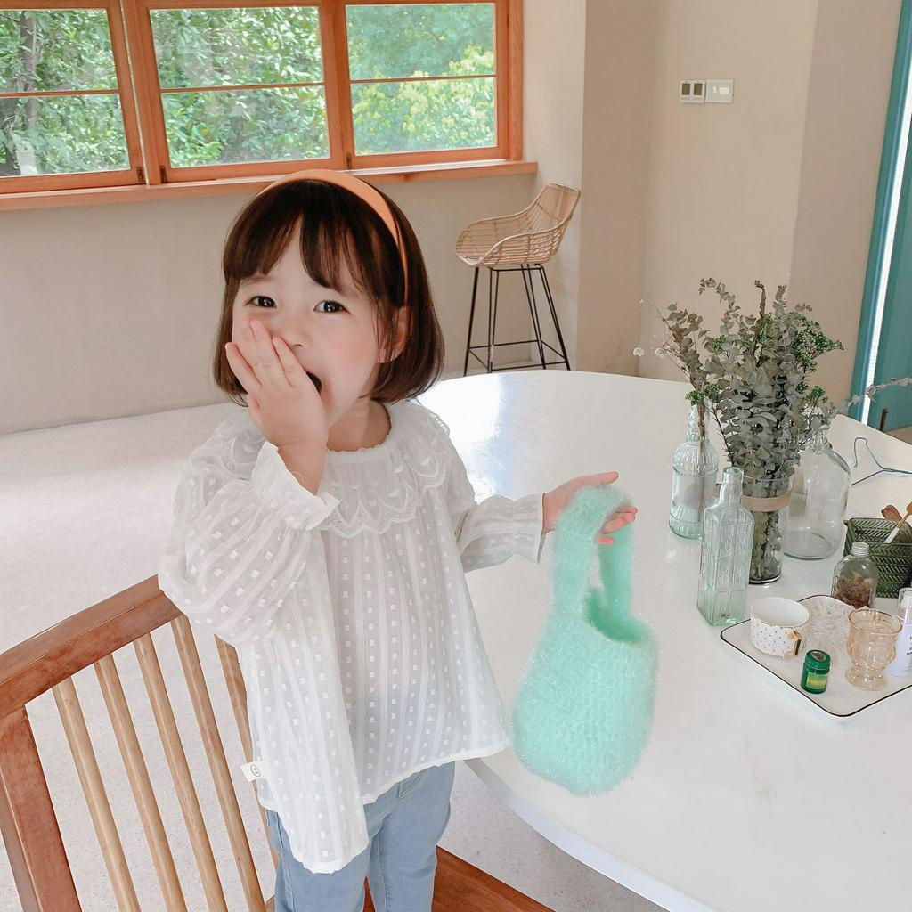 Áo thun dài tay thiết kế thời trang cho bé gái