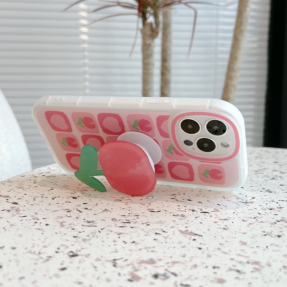 ỐP LƯNG IPHONE Ốp Điện Thoại Mềm In Hình Hoa tulip Có Giá Đỡ Cho iphone15 / 14 / 13 13pro 12 11 8p 7 / 8 / plus / 11 / xr / xsmax
