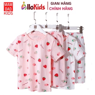 9 - 46 kg Bộ cotton xước, sợi tre cộc tay cho Bé Trai, Cho Bé gái hãng Mamdadkid #bgai