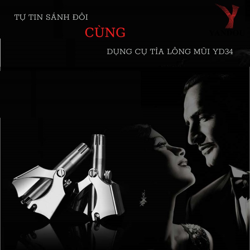 Dụng cụ cắt tỉa lông mũi Yandou YD34 thép không gỉ chính hãng tiện dụng