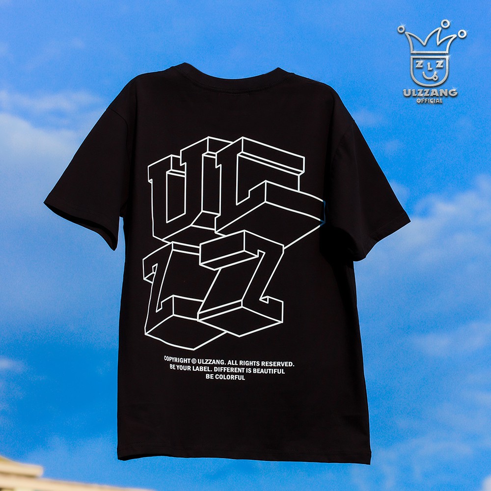 Áo phông tay lỡ local brand ULZZ ulzzang 3d line unisex dáng rộng U-12