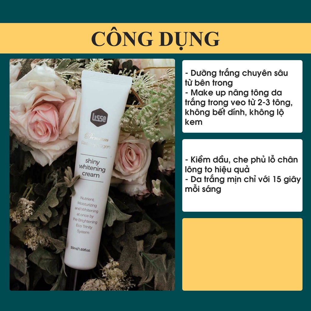Kem Dưỡng Trắng Da Lisse Real Hydrogen Shiny Whitening Cream 50ml