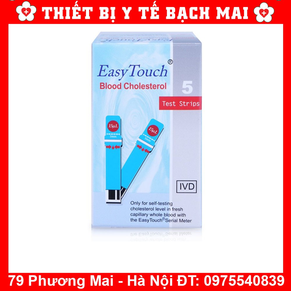 Que Thử Mỡ Máu Cho Máy Đo Rossmax Easy Touch GCU ET322 [Hộp 05 Que, 02 Que]