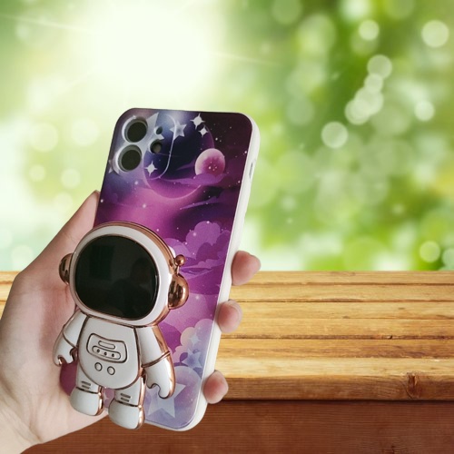 [Giá đỡ phi hành gia] Ốp iphone cho 13pro/13promax/12pro/xr/xsmax/6/7/8/plus ốp lưng iphone phi hành gia 3D viền vuông