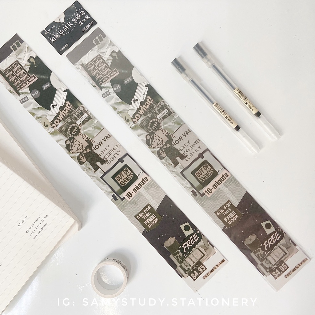 SET 2 TẤM STICKER DÂY PHONG CÁCH TRANG TRÍ SỔ TAY BULLLET JOURNAL