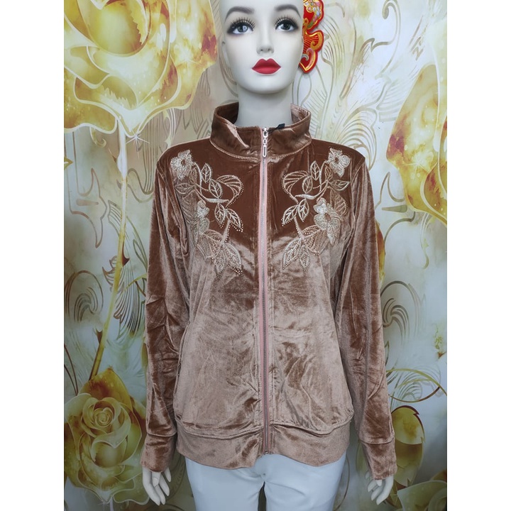 Áo Khoác Nhung Trung Niên