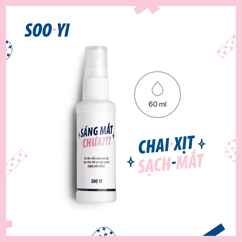 Chai xịt Sạch-mắt rửa kính Soo-Yi chuyên dụng 60ml