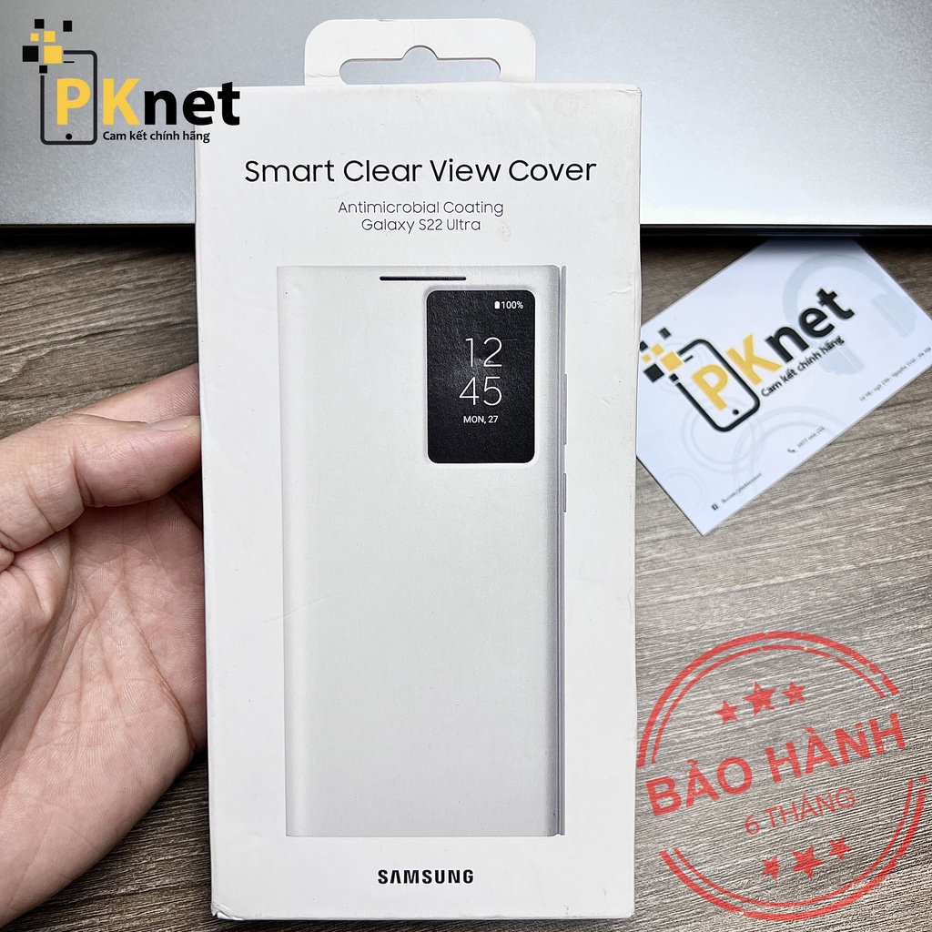 Bao da S22 Ultra Smart Clear View Cover  Chính Hãng Samsung Việt Nam, Fullbox, Nguyên Seal, bảo hành lỗi 1 đổi 1