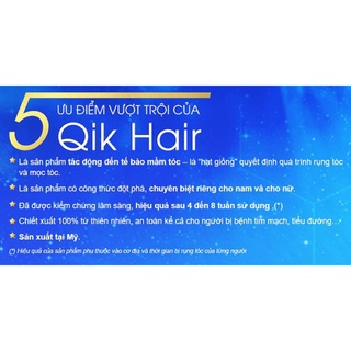 QIK (FOR MEN) 30V-GIẢM RỤNG,MỌC TÓC