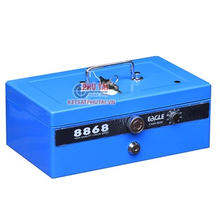 Hộp Đựng Tiề.n Màu Xanh Mật Mã + Khóa Chìa 8868-Blue