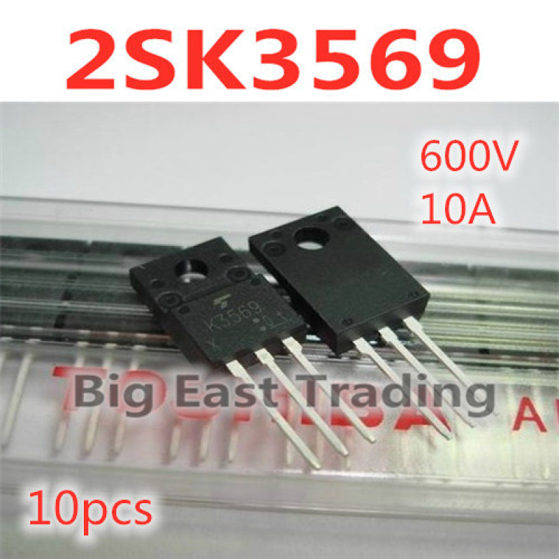 10 chiếc hàn bóng bán dẫn 2SK3569 K3569 TO-220F 600V 10A, đảm bảo chất lượng