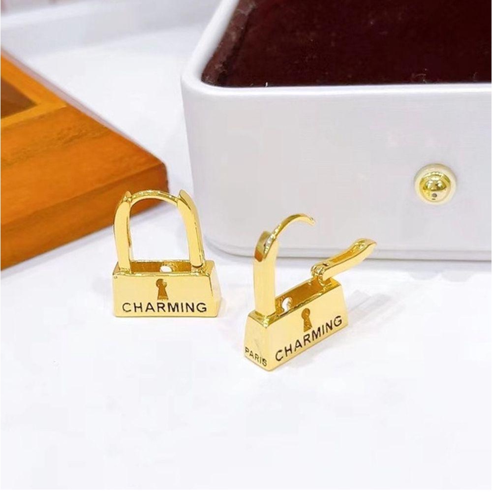 Bông Tai Khóa Cài Phong Cách Hàn Quốc Cổ Điển Độc Đáo Thời Trang Cho Nữ