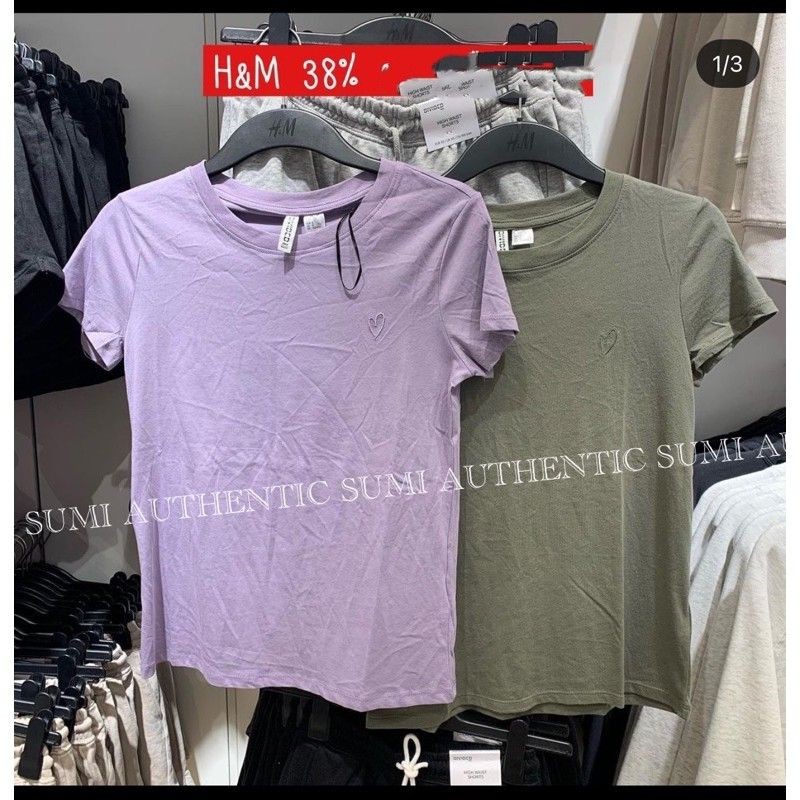 Áo phông ngắn tay HM chính hãng chữ love