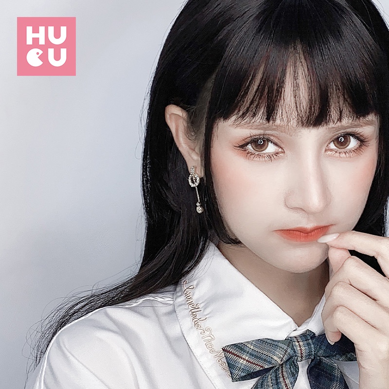 Bông tai mạ bạc 925 dáng dài đính kim cương nhân tạo nhiều màu sắc thời trang phong cách Hàn Quốc