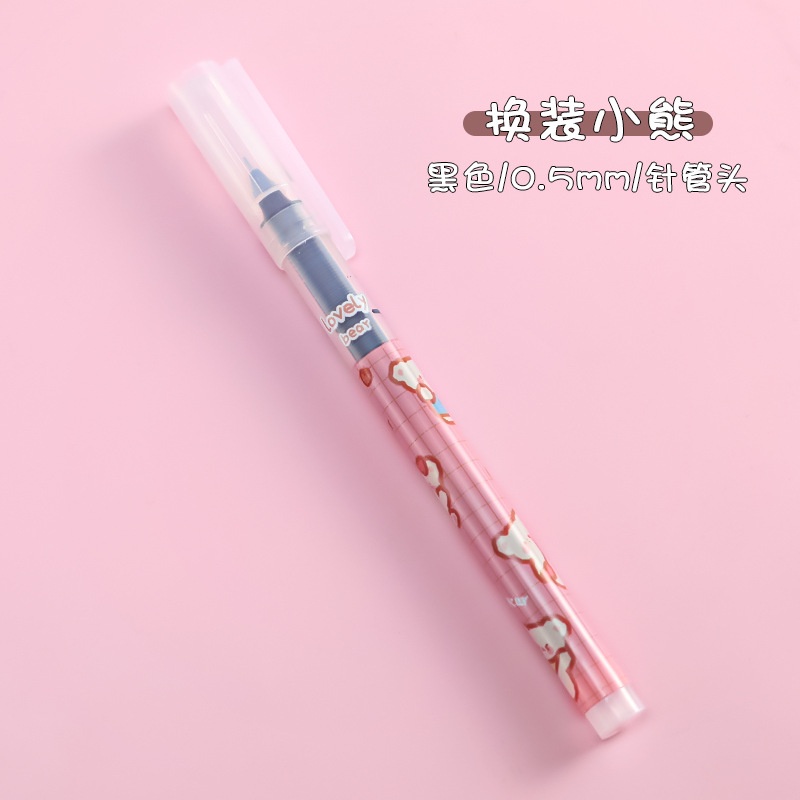 Bút Mực Gel Dạng Lỏng Nhanh Khô Sức Chứa Lớn Họa Tiết Hoạt Hình Dễ Thương Cho Học Sinh / Văn Phòng