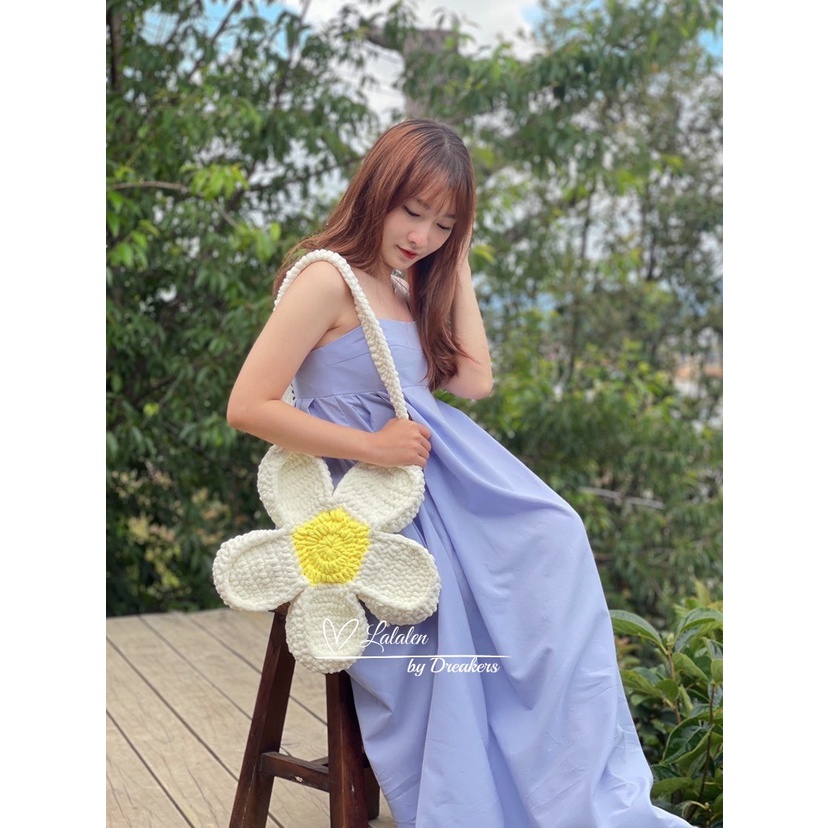 [CÓ SẴN] Túi Len Hoa Cúc Handmade - Flower Blooming Bag - Hàng Có Sẵn