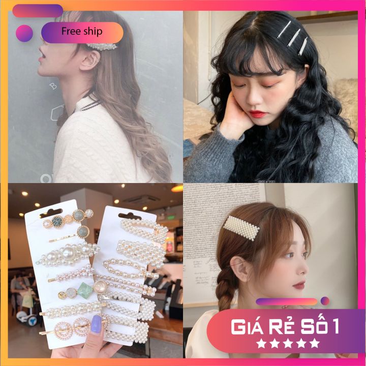 Kẹp Tóc Hàn Quốc Đính Hột Đính Đá Cho Cô Nàng Quý Phái - Kẹp Tóc Nữ  Sang Trọng Nhiều Mẫu Mã