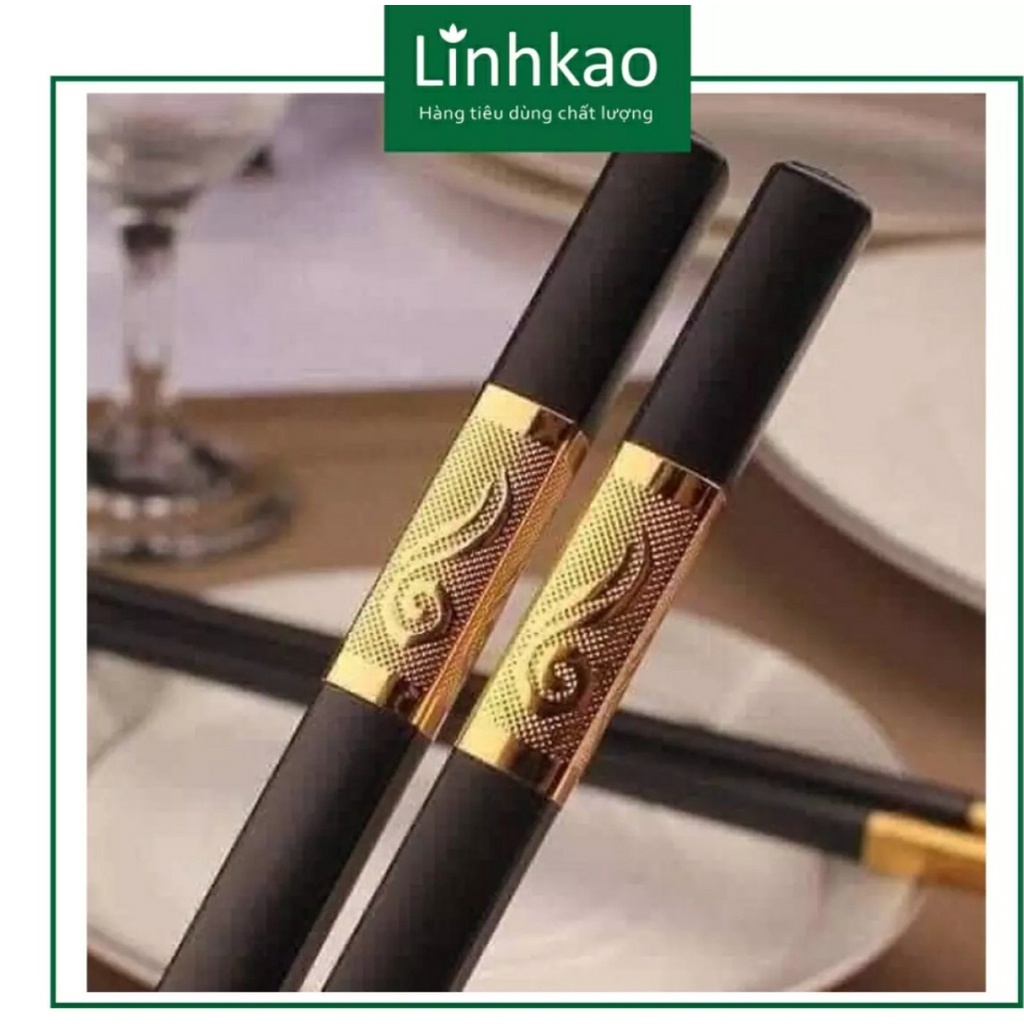 HỘP 10 ĐÔI ĐŨA HỢP KIM MẠ VÀNG SANG TRỌNG