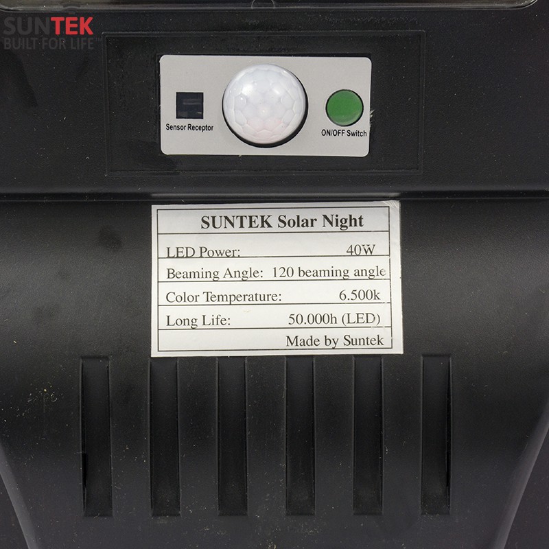 Đèn Đường Năng Lượng Mặt Trời Liền Thể SUNTEK LED Solar Light JD-1940A 40W - Hàng Chính Hãng - Bảo hành 3 năm 1 đổi 1