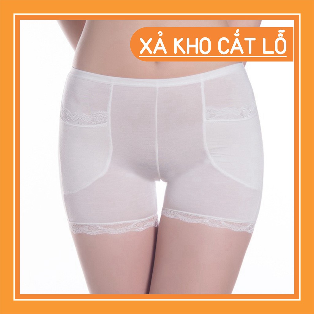 (Xả Kho)  Quần lót mặc váy phối ren có túi - 8362 (Cắt Lỗ)