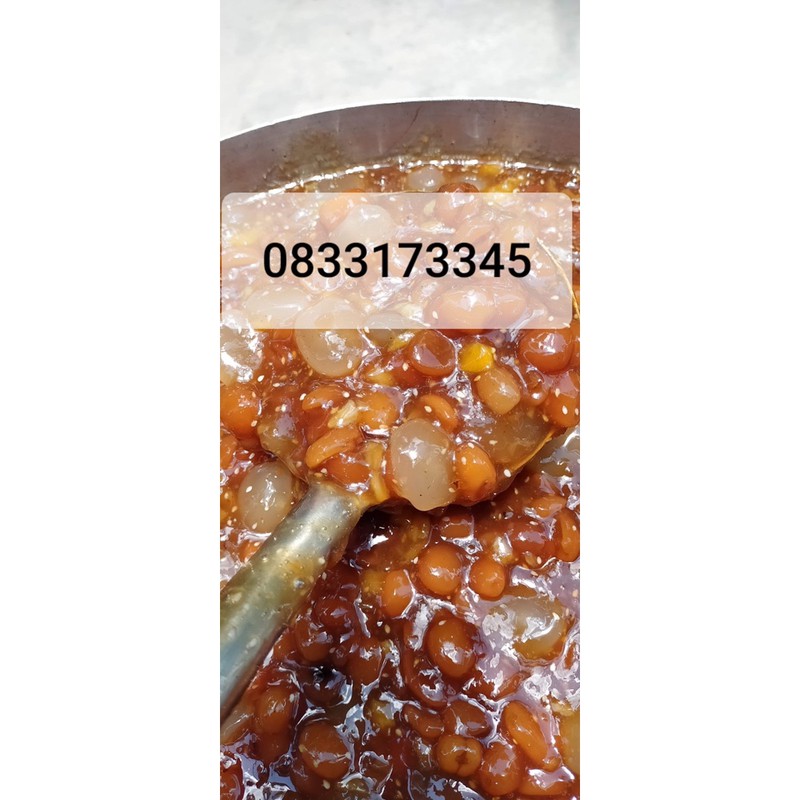 me hạt mềm rim hạt đác và khóm 1 hủ 550g tặng kèm bịch đậu phộng rang