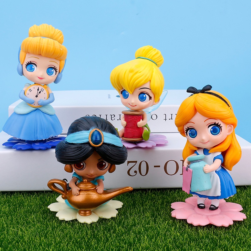 Mô Hình Công Chúa Jasmine Belle Alice Tinker Bell Cinderella Aurora Aurora Briar Rose Đồ Chơi Trang Trí Bánh Kem