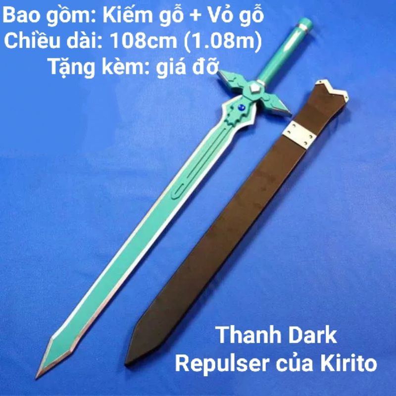 Mô Hình Kirito Thanh Elucidator Và Dark Repulser Cực Kỳ Đẹp Mắt - Tặng Kèm Giá Đỡ