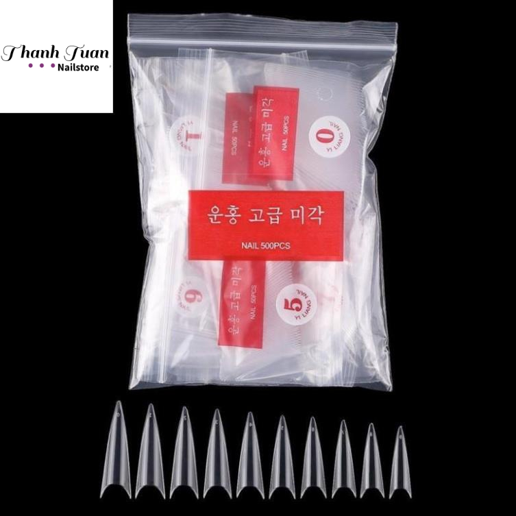 Móng hàn dài nhọn đủ size (10 túi/1set) - phụ kiện làm nail  - Phụ kiện đồ nail