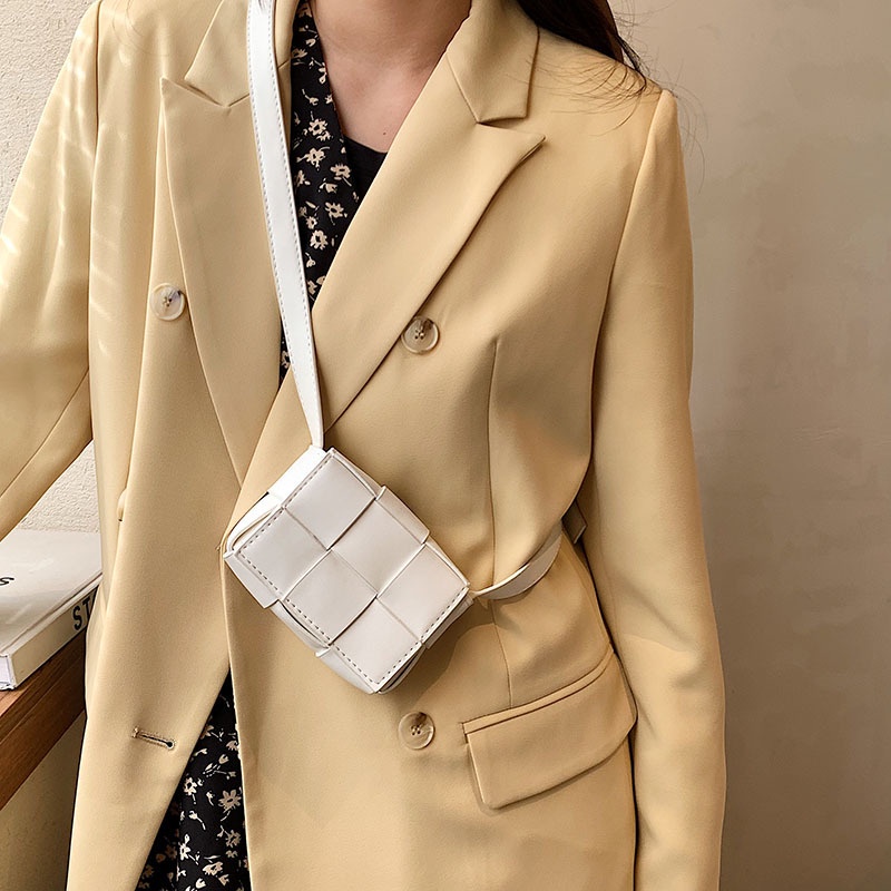 Thời Trang Túi Da PU Đeo Chéo Hình Vuông Nhỏ Đựng Điện Thoại Chất Lượng Cao Cho Nữ