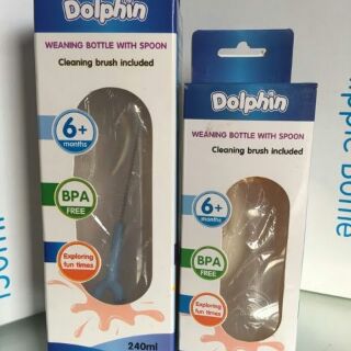 Bình tập ăn pp Dolphin 240ml