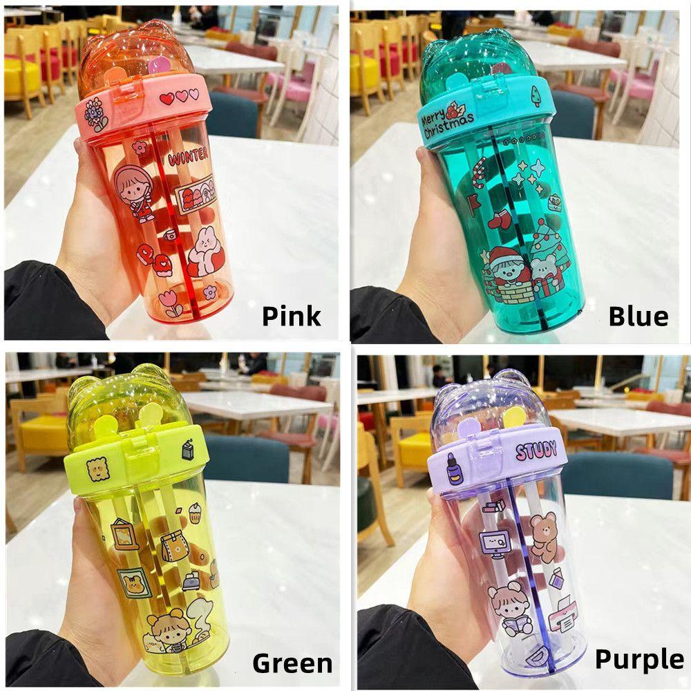 PISTA Bình Nước Có Ống Hút Tiện Dụng Cho Cặp Đôi