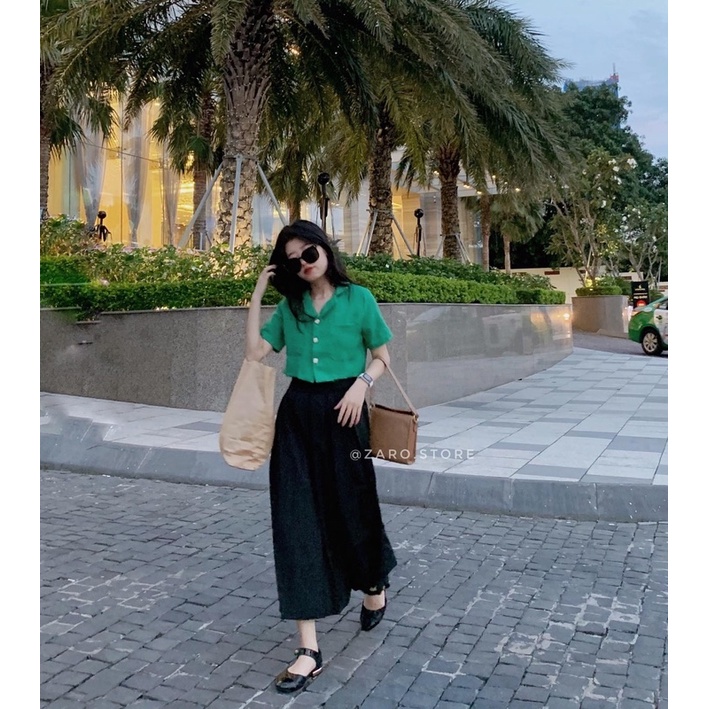 Áo blazer ngắn tay tweed [Hình shop chụp ] | BigBuy360 - bigbuy360.vn