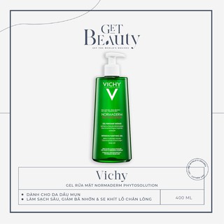Gel Rửa Mặt Vichy Normaderm Phytosolution Intensive Purifying Gel Giúp Làm Sạch Sâu Và Giảm Bã Nhờn 400ml