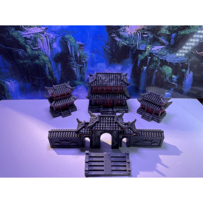 Combo bộ nhà trang trí tiểu cảnh Kelsey 2, trang trí bán cạn, non bộ, sân vườn