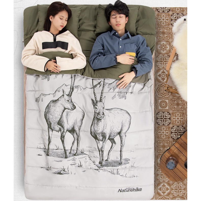 Túi Ngủ Đôi Naturehike 2 Người Kèm Gối NH21MSD06