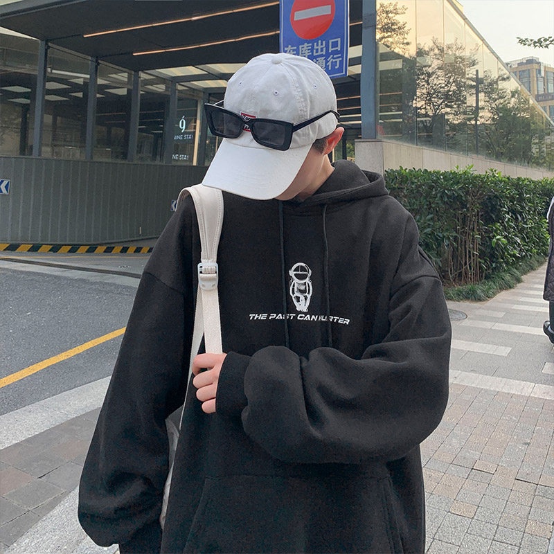 Áo hoodie AOKANG dáng rộng phong cách đường phố Mỹ thời trang xuân thu cho nam