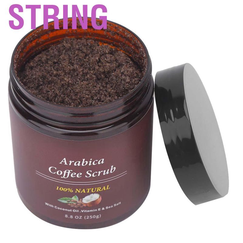 String Professional Coffee Body Scrub Cream Exfoliating Anti-Aging Burning Fat Skin Care 250g