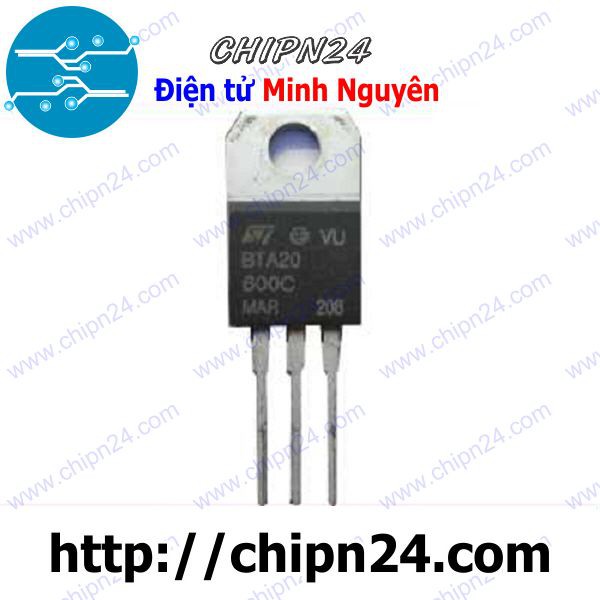 [2 CON] Triac SCR BTA20-600B TO-220 20A 600V (BTA20-600 BTA20)