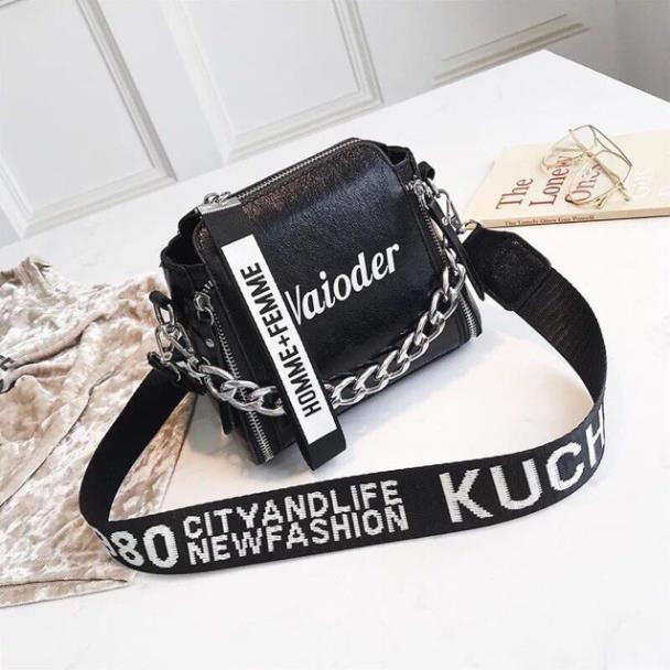 Túi xách thời trang Waioder dây chữ bản to hottrend 2018