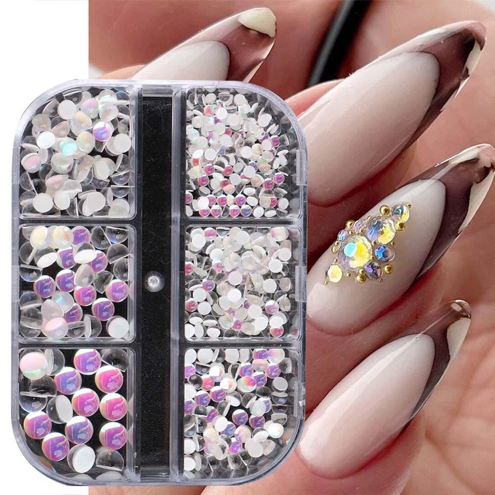OCEANMAP Hạt Đá Lấp Lánh Trang Trí Móng Tay Nghệ Thuật