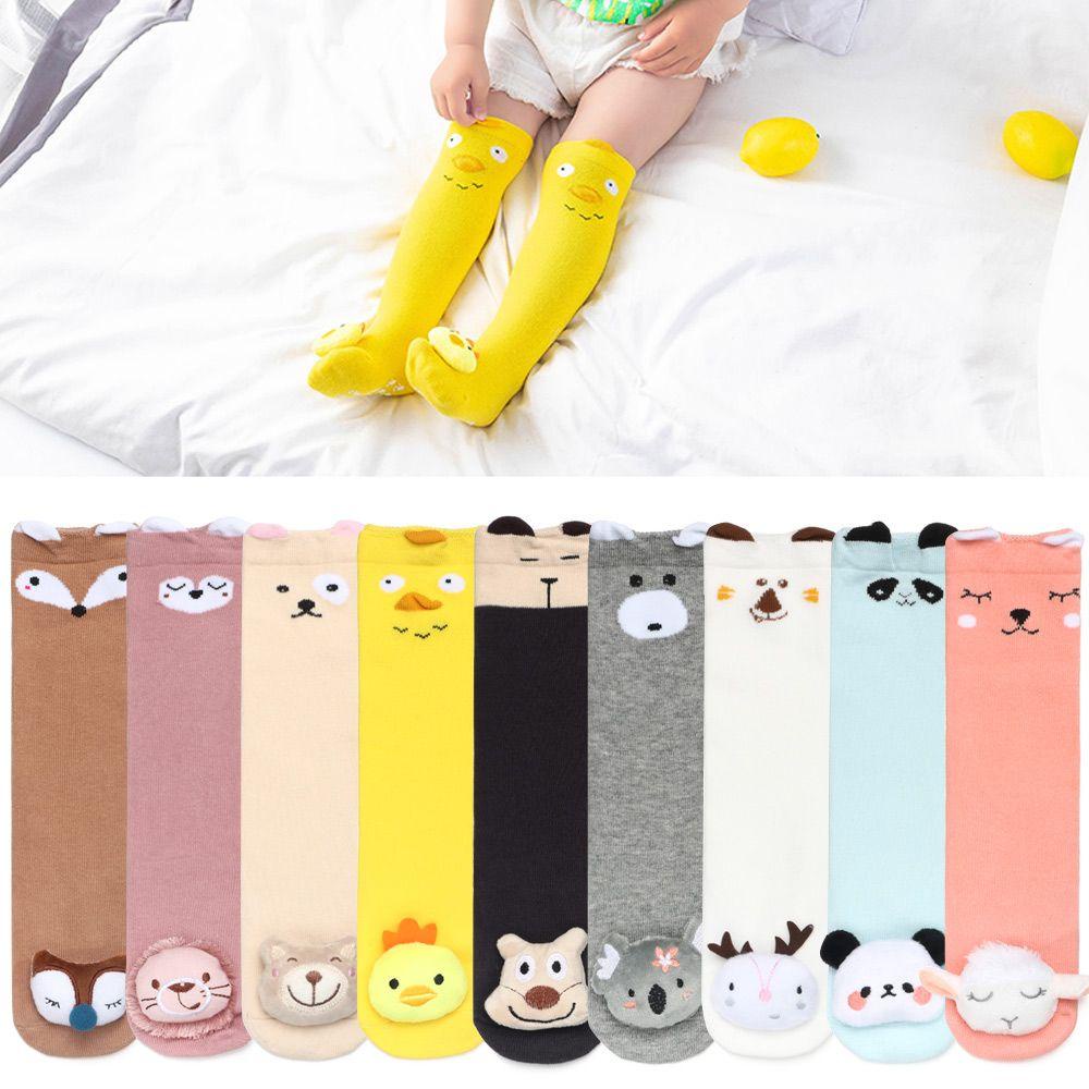 Vớ Cao Đến Đầu Gối Chống Trượt In Họa Tiết Hoạt Hình Cho Bé Sơ Sinh