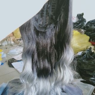 Tóc giả kẹp u xù sám khói